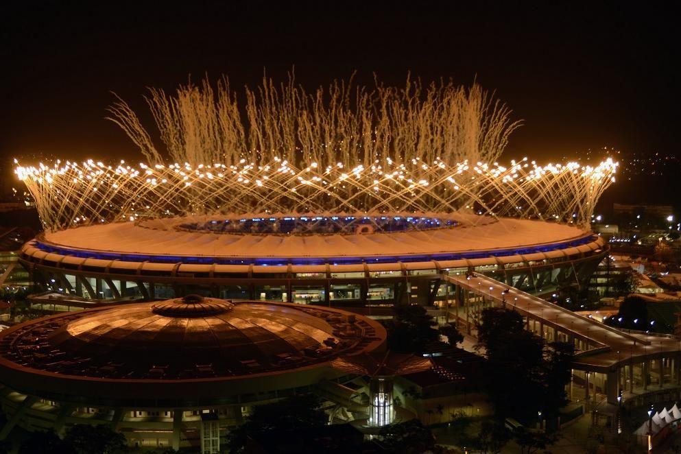 Na festa de encerramento do Jogos da Inclusão 2014