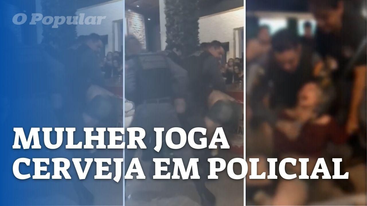 Mulher joga cerveja em policial militar e é presa, em Cuiabá; veja vídeo |  O Popular