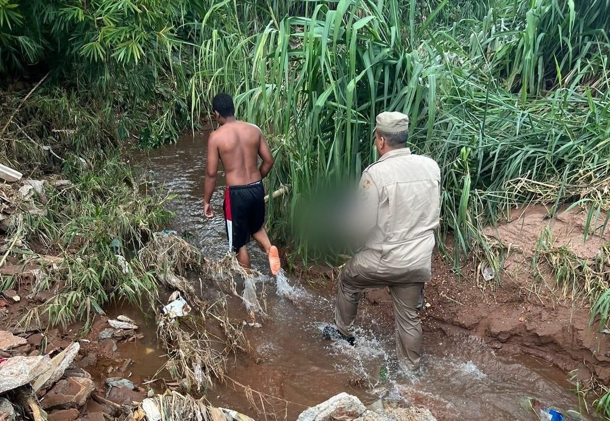 Bebê deixado em lixeira passa por exames, em Aparecida