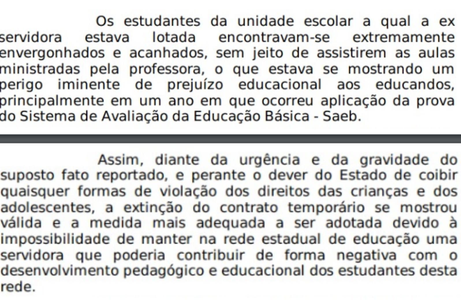 Em documento, Seduc diz que demitiu professora por ela ter tido fotos nuas  vazadas por alunos | O Popular