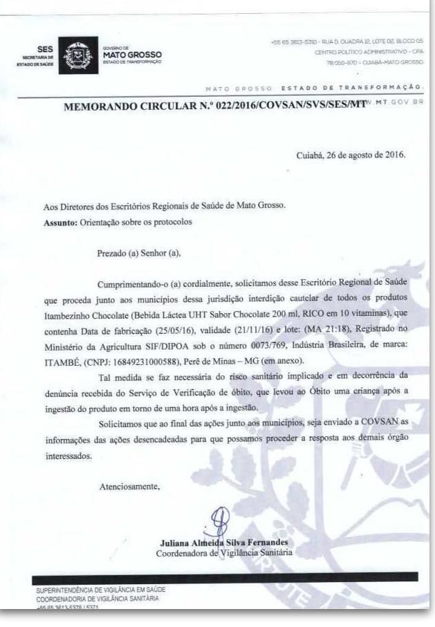 Após morte de criança em MT, Anvisa suspende lote de achocolatado