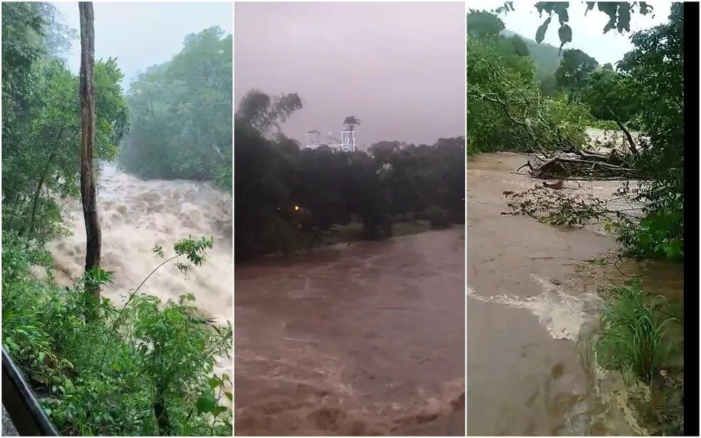 Chuva dura uma semana e moradores continuam ilhados sem ponte