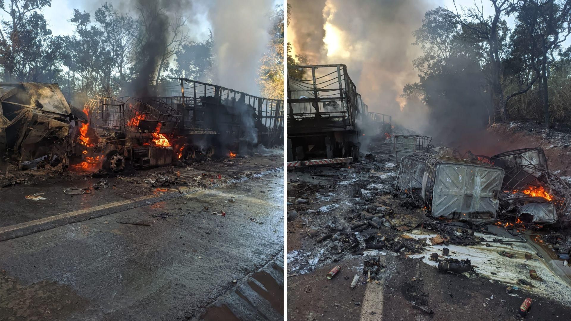 Um morre e três ficam feridos em batida entre caminhonete e caminhão na  BR-262, Triângulo Mineiro