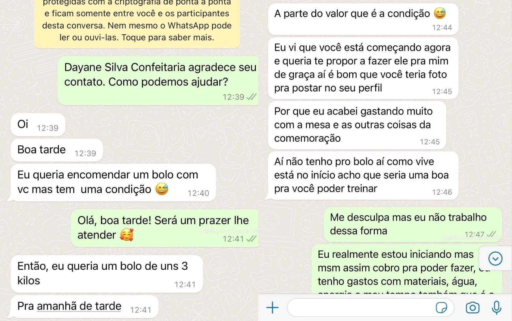 Confeiteira viraliza ao mostrar como conseguiu fazer bolo