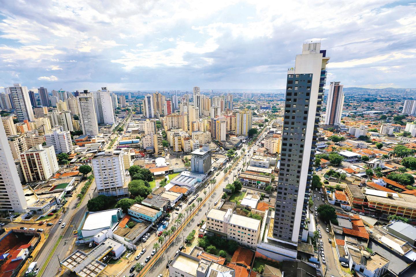 Registro aéreo de uma região de Goiânia.