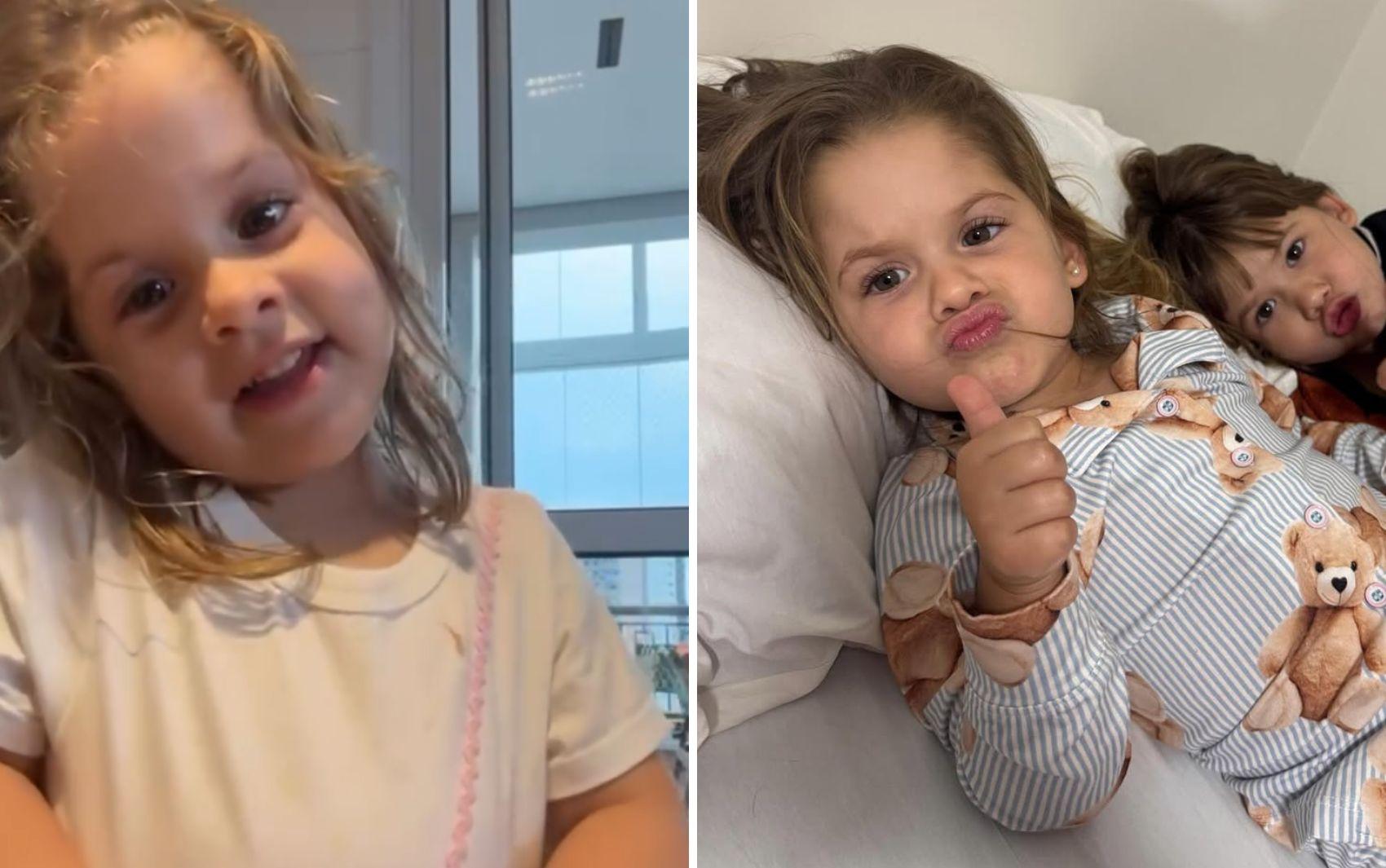 Maria Flor manda recado para irmã que está internada e encanta web: 'Eu te  amo' | O Popular