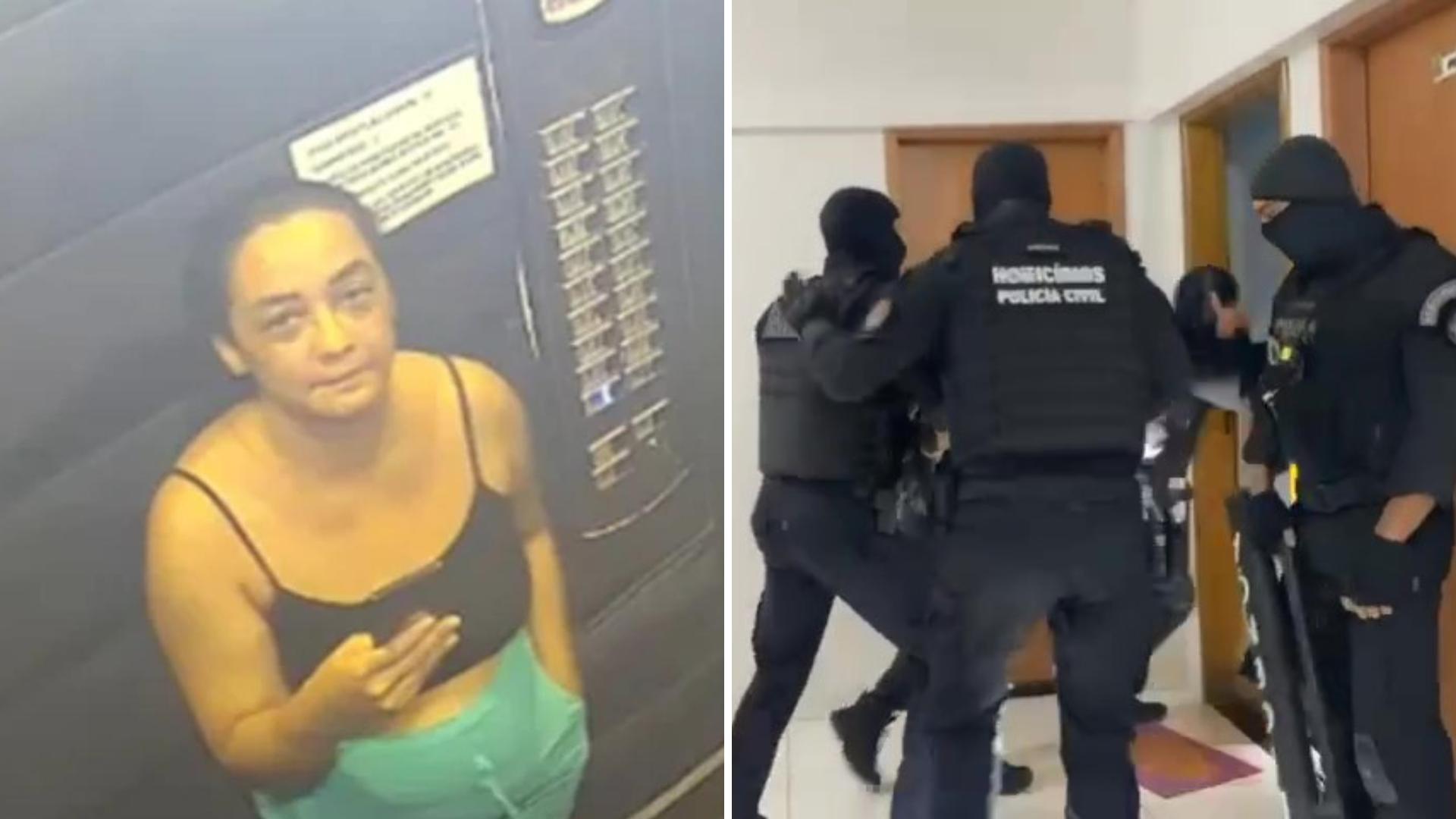 Vídeo mostra momento da prisão de síndico e filho suspeitos de matar corretora de imóveis em Caldas Novas | O Popular